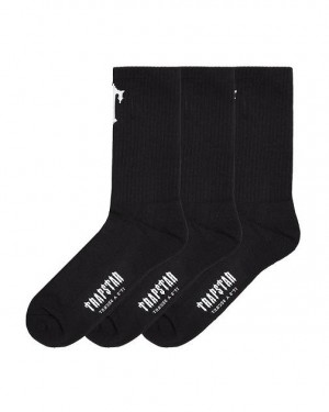 Trapstar 3 Pack Irongate T Socks Fekete | TS-65193