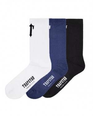 Trapstar 3 Pack Irongate T Socks Sötétkék | TS-65190