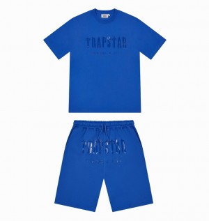 Trapstar Decoded Gel Shorts Kék | TS-64914