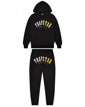 Trapstar Decoded Hooded Gel Tracksuit Fekete | TS-65382