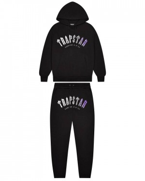 Trapstar Decoded Hooded Gel Tracksuit Fekete | TS-65381