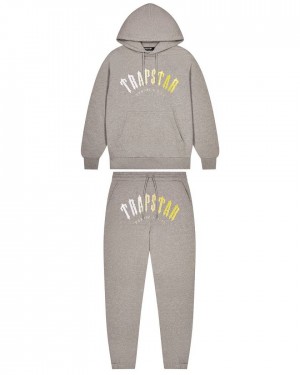 Trapstar Decoded Hooded Gel Tracksuit Szürke | TS-65383