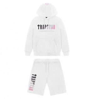 Trapstar Decoded Hooded Short Fehér Rózsaszín | TS-64928