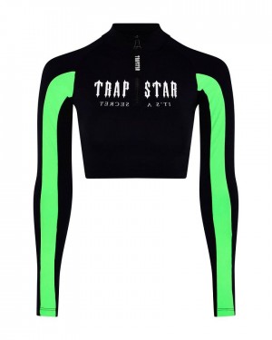 Trapstar Decoded Zip LS Top Fekete Zöld | TS-65114