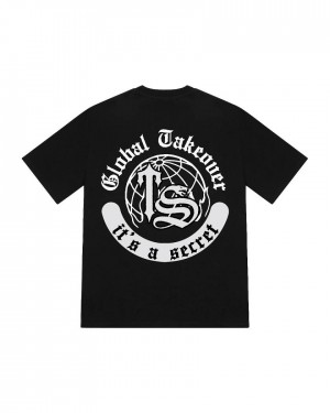 Trapstar Global Takeover Print Tee Fekete | TS-65253