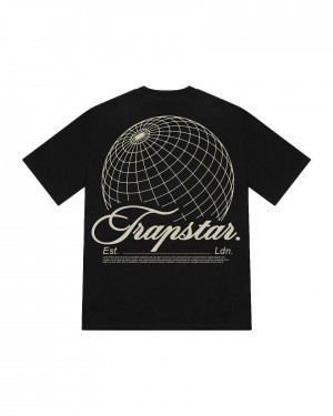 Trapstar Global Tee Fekete | TS-65254