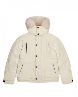 Trapstar Hooded Irongate Parker Fehér | TS-65437