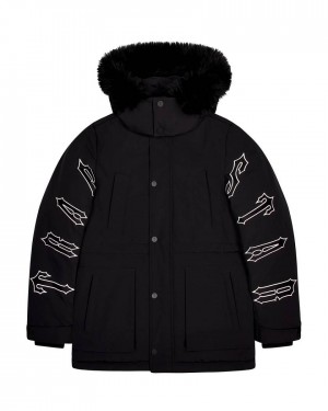 Trapstar Hooded Irongate Parker Fekete | TS-65436