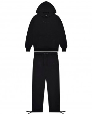 Trapstar Hyperdrive Embroidered Tracksuit Fekete | TS-65401