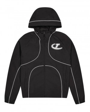 Trapstar Hyperdrive Piped Windbreaker Fekete | TS-65433