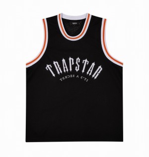 Trapstar Irongate Arch Basketball Vest Fekete Fehér Narancssárga | TS-64904