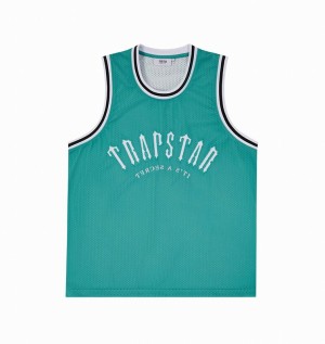 Trapstar Irongate Arch Basketball Vest Kék Fehér | TS-64929
