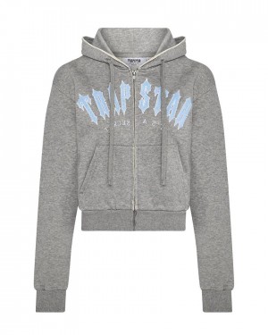 Trapstar Irongate Arch Chenille Embroidery Zip Through Track Top Szürke | TS-65148