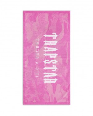 Trapstar Irongate Beach Towel Rózsaszín Fehér | TS-65068