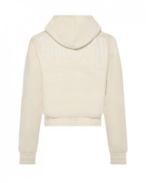 Trapstar Irongate Hoodie with Silicone Badge Fehér | TS-65154