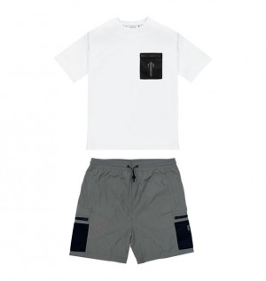 Trapstar Irongate Mesh Pocket Short Fehér Fekete | TS-64922