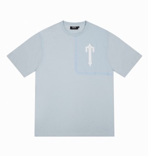 Trapstar Irongate T Tech Zip T-Shirt Kék | TS-64901