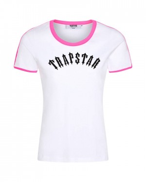 Trapstar Irongate Tee Fehér Rózsaszín | TS-65131