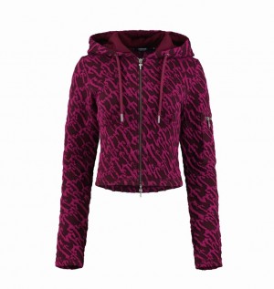 Trapstar Jacquard Fitted Zip Bordó Rózsaszín | TS-64786