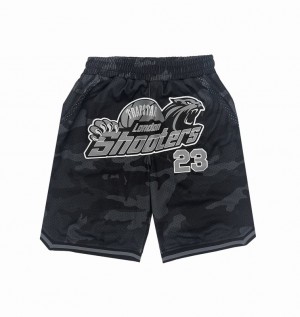 Trapstar *PRE ORDER* Shooters SS23 Basketball Shorts Fekete Camo | TS-64943