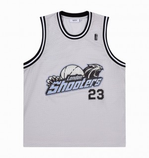 Trapstar *PRE ORDER* Shooters SS23 Basketball Vest Szürke Kék | TS-64942