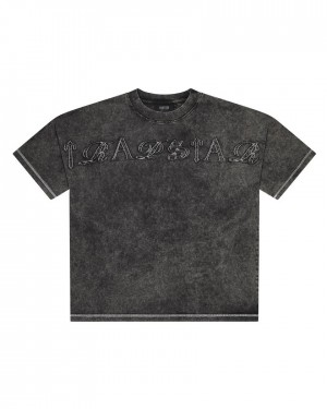 Trapstar Patchwork Script T-Shirt Szürke | TS-65252