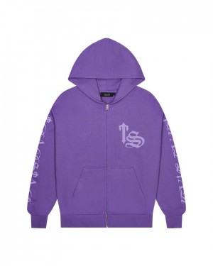 Trapstar Script Hoodie Lila | TS-65345