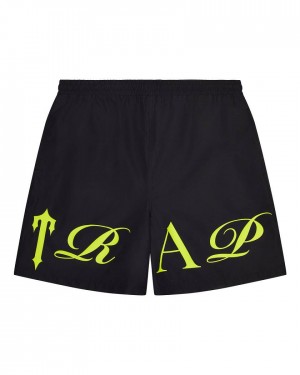 Trapstar Script Shell Shorts Fekete | TS-65302