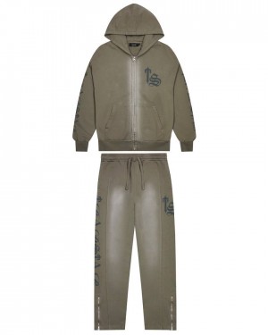 Trapstar Script Spray Tracksuit Szürke | TS-65400