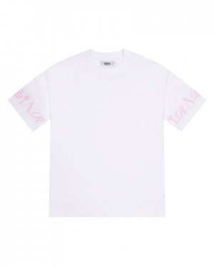 Trapstar Script Tee Fehér Rózsaszín | TS-65250