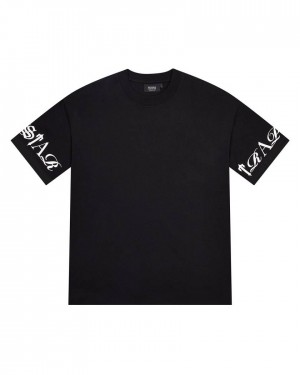 Trapstar Script Tee Fekete Fehér | TS-65248