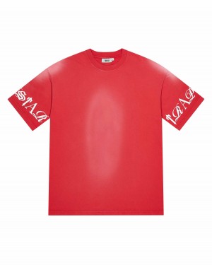 Trapstar Script Tee Piros | TS-65286