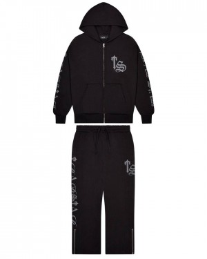 Trapstar Script Tracksuit Fekete | TS-65378