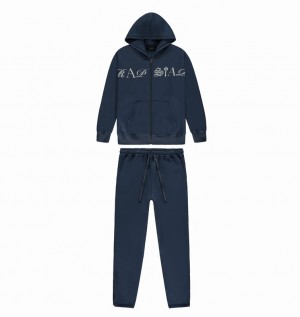 Trapstar Script Zip Sötétkék | TS-64870