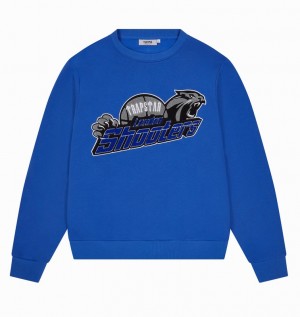 Trapstar Shooters Chenille Crewneck Kék | TS-64905