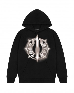 Trapstar Spin Print Hoodie Fekete | TS-65339