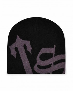 Trapstar TS Script Beanie Fekete | TS-65171