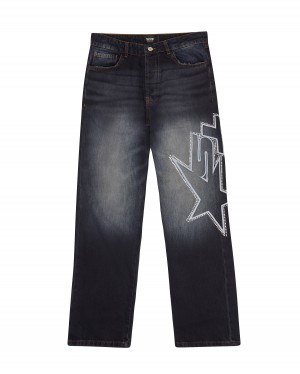 Trapstar TS Star Diamante Jeans Sötétkék | TS-65312