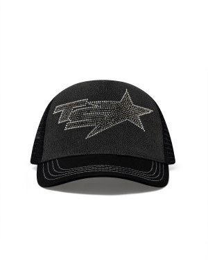 Trapstar TS Star Diamante Trucker Fekete | TS-65062