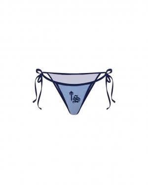 Trapstar Terry Script Bikini Bottoms Kék | TS-65092