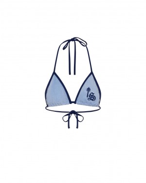 Trapstar Terry Script Bikini Top Kék | TS-65091