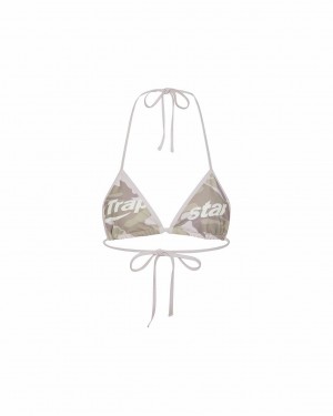 Trapstar Womens Hyperdrive Bikini Top Camo | TS-65097