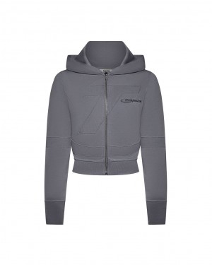 Trapstar Womens Hyperdrive Rib Panel Zip Hoodie Fekete | TS-65156