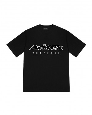 Trapstar x Avirex Tee Fekete | TS-65209