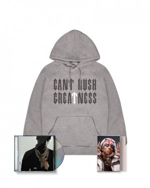 Trapstar x Central Cee Hoodie CD & Cassette Bundle Szürke | TS-65347