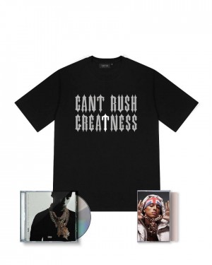 Trapstar x Central Cee Irongate Tee CD & Cassette Bundle Fekete | TS-65217