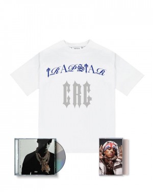 Trapstar x Central Cee Script Tee CD & Cassette Bundle Fehér | TS-65220