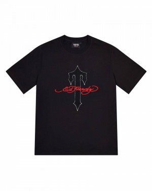 Trapstar x Ed Hardy Ironagte T Tee Fekete | TS-65235