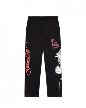 Trapstar x Ed Hardy Script Jogger Fekete | TS-65325