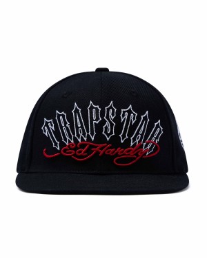 Trapstar x Ed Hardy Snapback Fekete | TS-65198
